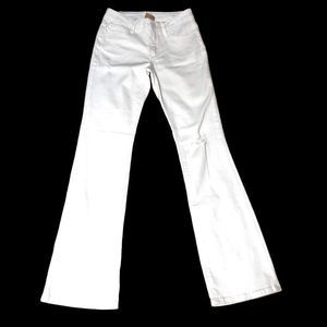 Harringstones Special A Mid Rise Boot Cut White Denim Jeans Size 3 NWT Distresss